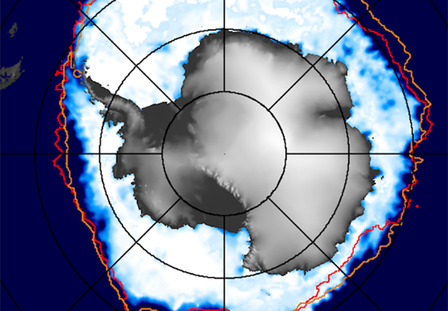 Antarctic Ice Cap Map